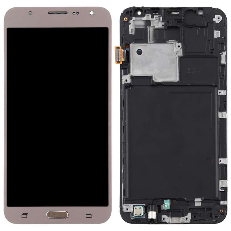 Vật liệu TFT Màn hình LCD và Bộ số hóa lắp ráp đầy đủ với khung cho Galaxy J7 (2015) / J700F (Vàng)