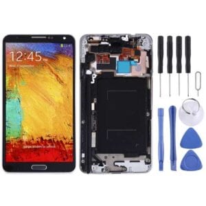 Màn hình LCD và Bộ số hóa hoàn chỉnh với Khung & Phím bên (Chất liệu TFT) cho Galaxy Note 3 / N9005 (Phiên bản 3G) (Đen)