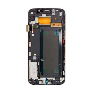 Màn hình LCD nguyên bản + Bảng điều khiển cảm ứng có khung cho Galaxy S6 Edge + / G928F (Vàng)