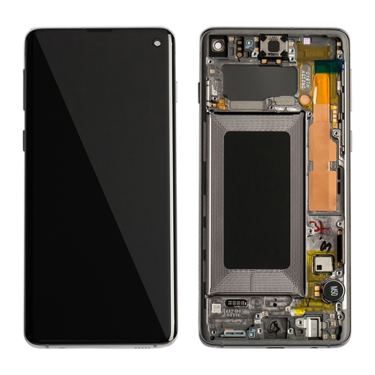 Màn hình LCD và Bộ số hóa hoàn chỉnh thêm bộ khung cho Galaxy S10 (Đen)