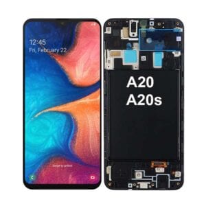 Vật liệu TFT Màn hình LCD và Bộ số hóa lắp ráp đầy đủ với khung cho Samsung Galaxy A20e (Đen)