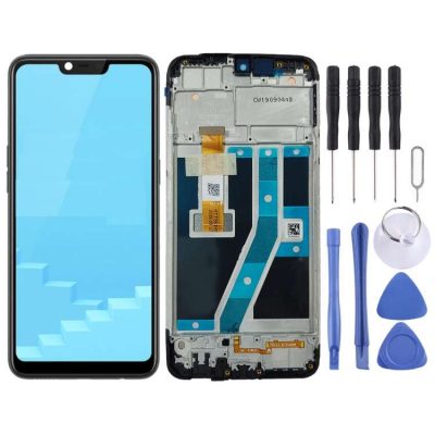 Màn hình LCD và Bộ số hóa lắp ráp đầy đủ có khung cho OPPO Realme C1 / A1K (Đen)