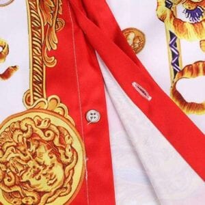 Áo sơ mi nam màu đỏ in Retro 13 so mi nam do 4