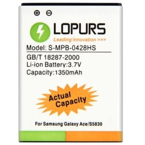 Pin doanh nghiệp dung lượng cao LOPURS cho Galaxy Ace / S5830 (Dung lượng thực tế: 1350mAh)