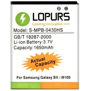 Pin doanh nghiệp dung lượng cao LOPURS cho Galaxy SII / i9100 (Dung lượng thực tế: 1650mAh)