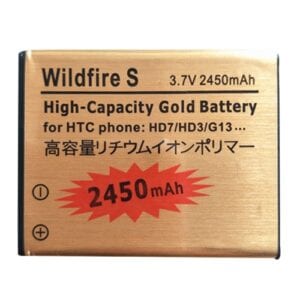 Pin vàng dung lượng cao 2450mAh cho HTC Wildfire S / G13 / HD7 / HD3