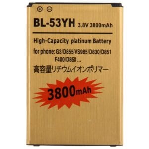 BL-53YH 3800mAh Pin Doanh nghiệp Vàng dung lượng cao cho LG G3 / D855 / VS985 / D830 / D851 / F400 / D850