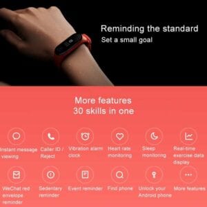 Vòng đeo tay Xiaomi Mi Band 3 chính hãng, Chống thấm nước khi bơi 50m 14 Xiaomi Mi Band 3 4