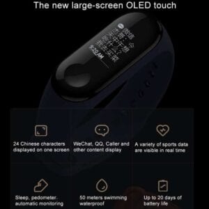 Vòng đeo tay Xiaomi Mi Band 3 chính hãng, Chống thấm nước khi bơi 50m 16 Xiaomi Mi Band 3 6