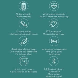Đồng hồ Xiaomi Youpin Haylou LS02 nguyên bản Phiên bản tiếng Anh Màn hình TFT 1,4 inch Bluetooth 5.0 IP68 28 Xiaomi Youpin Haylou LS02 13