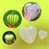 khuôn trái cây hình trái tim 21×21cm tạo hình trái cây khuôn mẫu trang trí nhựa trong suốt, cứng cáp