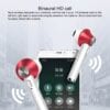 Tai nghe Bluetooth không dây D012 TWS Bluetooth 5.0 có hộp sạc, hỗ trợ nhắc nhở bằng giọng nói & hiển thị nguồn & cuộc gọi HD