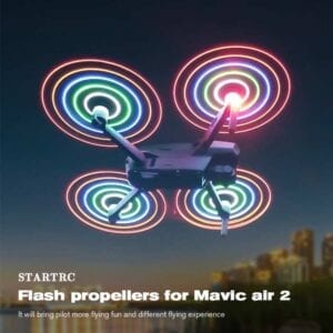 STARTRC 1 cặp Đèn nháy LED màu có thể gập lại 7238 Cánh quạt có độ ồn thấp cho DJI Mavic Air 2
