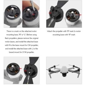Cánh quạt cho DJI Mavic Air 2 có độ ồn thấp STARTRC 1 cặp Đèn nháy LED màu có thể gập lại 7238 26 DJI Mavic Air 2 10