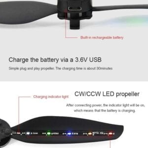 Cánh quạt cho DJI Mavic Air 2 có độ ồn thấp STARTRC 1 cặp Đèn nháy LED màu có thể gập lại 7238 22 DJI Mavic Air 2 6 2