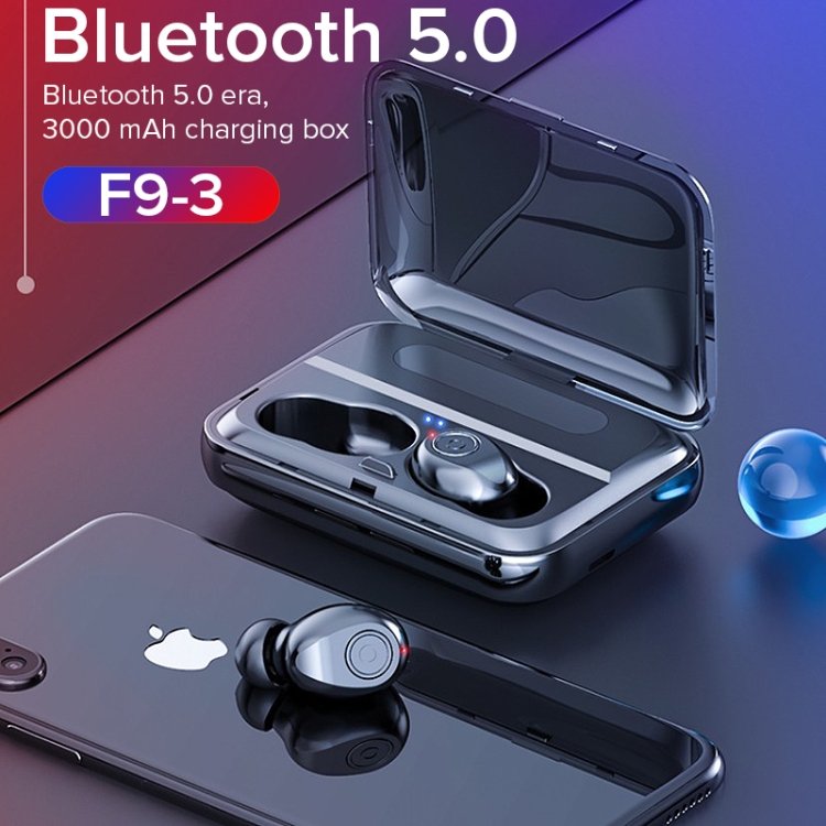 Tai nghe Bluetooth âm thanh nổi không dây F9 TWS V5.0 có hộp sạc