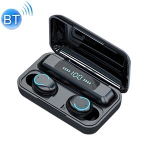 F9-9 TWS CVC8.0 Chống ồn Tai nghe Bluetooth có Hộp sạc, Hỗ trợ Hiệu ứng ánh sáng cảm ứng & Màn hình LED ba màn hình & Pin dự phòng & Giá đỡ điện thoại di động & Hỗ trợ cuộc gọi & Thoại HD