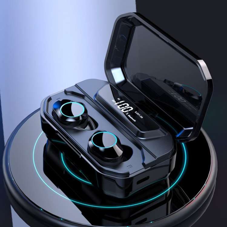 HAMTOD G02 Màn hình hiển thị Bluetooth 5.0 LED chống nước Tai nghe Bluetooth không dây hai bên trong
