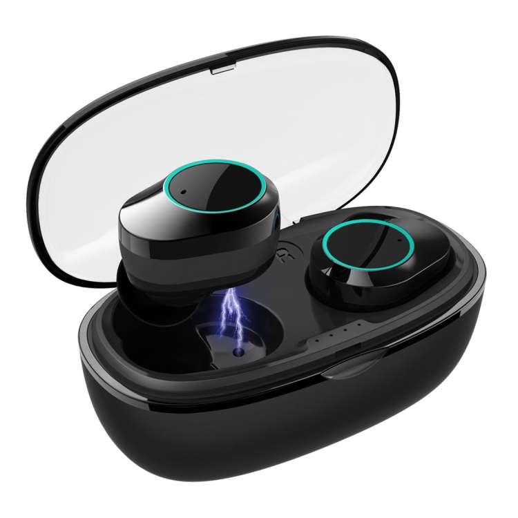 HAMTOD G05 IP6X Tai nghe Bluetooth cảm ứng Bluetooth 5.0 không thấm nước với hộp sạc từ tính, hỗ trợ cuộc gọi & ghép nối Bluetooth tự động trong