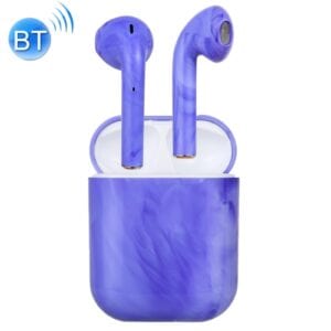 InPods 12 TWS Bluetooth 5.0 Hoa văn cẩm thạch Tai nghe Bluetooth không dây có hộp sạc thu hút từ tính, hỗ trợ cảm ứng & cuộc gọi song phương
