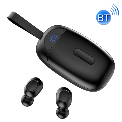 S5 TWS Chống ồn Thể thao Màn hình kỹ thuật số Mini In-Ear Tai nghe Bluetooth không dây Mini có dây buộc