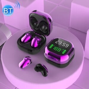 S6 Plus Bluetooth 5.0 TWS Màn hình kỹ thuật số cảm ứng Đồng hồ mini Tai nghe Bluetooth không dây đích thực có hộp sạc