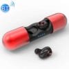 V8 Stereo Ergonomic Design Tai nghe Bluetooth 5.0 Binaural với hộp sạc (Màu đỏ)
