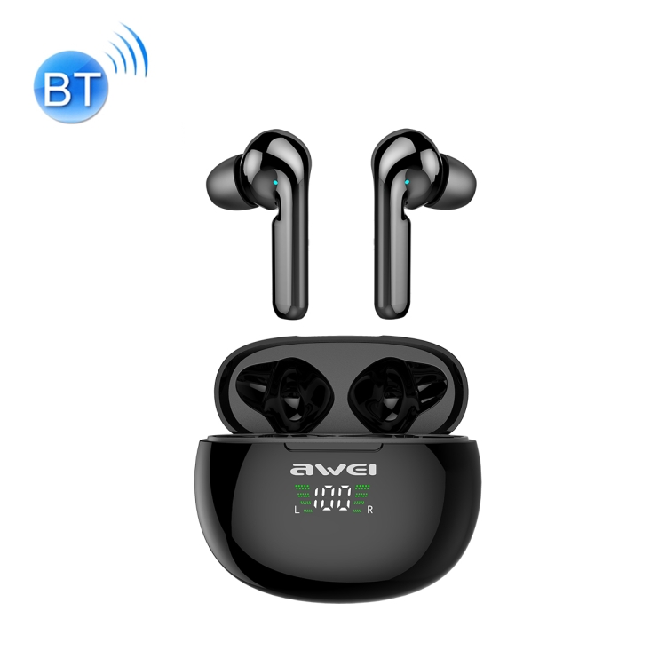 awei T15P Bluetooth V5.0 TWS Ture Tai nghe hiển thị LED thể thao không dây có hộp sạc