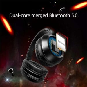 Tai nghe Lenovo HD100 chính hãng Tai nghe Bluetooth 5.0 không dây âm thanh nổi(Đỏ) 26 ovo HD100 10