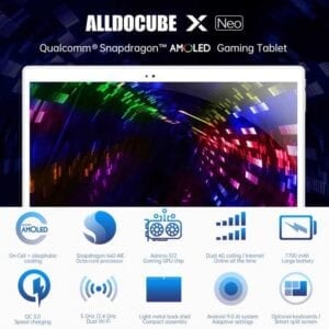 Máy tính bảng ALLDOCUBE X Neo (T1009) 4G LTE, 10,5 inch, 4GB + 64GB Pin 8000mAh, Android 9.0 Qualcomm Snapdragon 660 Octa Core Lên đến 2.2GHz, Hỗ trợ Bluetooth & WiFi băng tần kép & SIM kép & OTG 24 ALLDOCUBE X Neo T1009 4G LTE 4