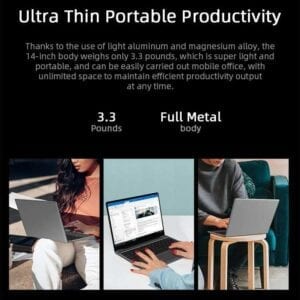 Máy tính xách tay CHUWI GemiBook Pro, 14 inch Windows 10 Home, Intel Gemini Lake J4125 Quad Core 2.0GHz, Hỗ trợ WiFi 6 / Bluetooth / Mở rộng Thẻ TF 20 CHUWI GemiBook Pro 8