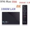 H96 MAX Android 11.0 TV BOX RK3566 4 Nhân 64 Bit 8GB 64GB/4GB 32GB LAN 1000M 2.4G/5G Wifi Kép BT4.0 4K HD Đa Phương Tiện