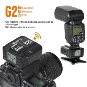 Bộ kích hoạt đèn flash không dây TRIOPO G2 2.4G Nhận / truyền Mục đích kép Bộ kích hoạt tốc độ cao TTL cho máy ảnh Canon