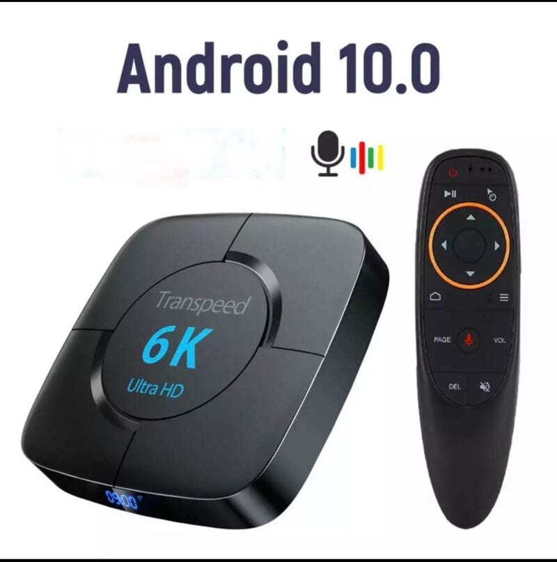 Transpeed Android 10.0 Bluetooth TV Box Google Voice Trợ Lý 6K 3D Wifi 2.4G & 5.8G 4GB RAM 64G Play Store Rất Nhanh BoxTop Hộp