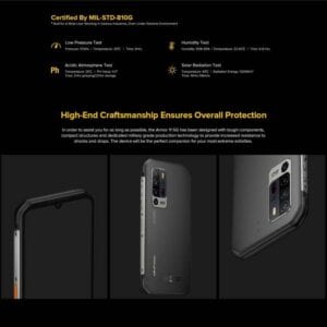 Điện thoại Ulefone Armor 11 5G, 8GB + 256GB Máy ảnh mặt sau Penta, Chống va đập, chống bụi chống nước IP68 / IP69K, Face ID & Nhận dạng vân tay, Pin 5200mAh, 6,1 inch Android 10.0 MTK Mật độ 800 Octa lên đến 2.0GHz 46 Ulefone Armor 11 5G 15