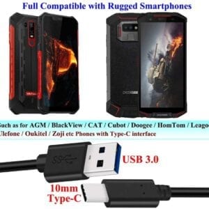 Cáp sạc cho Ulefone ARMOR 10 9 8 7 Máy chắc chắn 10mm Cáp dữ liệu sạc nhanh 11 Ulefone Eurostyle ARMOR 2