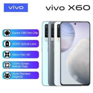 Ban Đầu Mới Vivo X60 5G Di Exynos 1080 Dày 7.36Mm Core 6.56Inch AMOLED 120Hz Tỷ Lệ reflash 48.0MP Máy Ảnh Điện Thoại Di Động