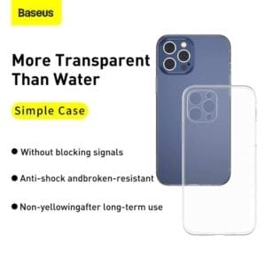 Baseus Simple Series TPU Vỏ bảo vệ cho iPhone (Trong suốt)