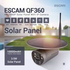 ESCAM QF360 1080P Full HD Pin sạc ngoài trời Camera IP WiFi, Hỗ trợ Tầm nhìn ban đêm / Phát hiện chuyển động PIR / Thẻ TF / Âm thanh hai chiều