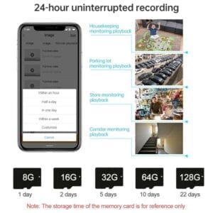 Camera QX33 1080P Camera WIFI xoay 360 độ toàn cảnh PTZ, hỗ trợ Ngày và đêm Đủ màu & Liên lạc thoại hai chiều & Báo động phát hiện chuyển động & Phát lại Video & Thẻ TF 64GB , EU Plug 27 QX33 12