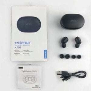 Tai nghe Lenovo XT91 Nguyên bản Bluetooth không dây thông minh giảm tiếng ồn với hộp sạc & màn hình kỹ thuật số nguồn LED, hỗ trợ cảm ứng & hỗ trợ cuộc gọi HD & hỗ trợ thoại & tai nghe chế độ kép 32 Lenovo XT91 14