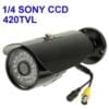 1/4 SONY 420TVL Camera quan sát video màu kỹ thuật số không thấm nước, Khoảng cách hồng ngoại: 30m