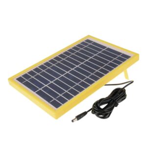 Bảng điều khiển năng lượng mặt trời di động 15V 5.5W với khung giữ, cổng 5.5 x 2.1mm
