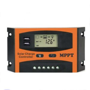 Bộ điều khiển năng lượng mặt trời nhận dạng tự động MPPT 12V / 24V với đầu ra USB, Model: 60A