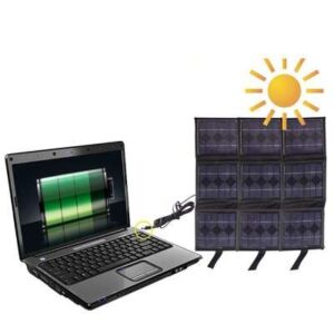 Bảng điều khiển năng lượng mặt trời 9x 2.5 W di động-Bộ sạc pin đa chức năng, nó có thể sạc PC với dây cắm DC