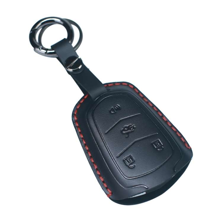 Đối với xe Cadillac Da bò bọc bảo vệ chìa khóa Hộp đựng chìa khóa, phiên bản bốn chìa khóa