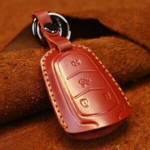 Bao da chìa khóa ô tô Cadillac Catera / XLR / SLS / ATSL Da bò bọc bảo vệ chìa khóa Hộp đựng chìa khóa, phiên bản bốn chìa khóa 18 Cadillac 6