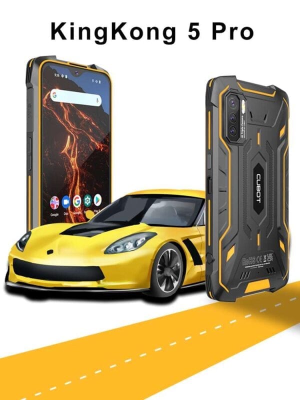 Toàn cầu 4G LTE Điện thoại chắc chắn Cubot KingKong 5 Pro IP68 / IP69K Điện thoại thông minh chống nước 8000mAh 48MP Camera ba Android 11 NFC 64GB
