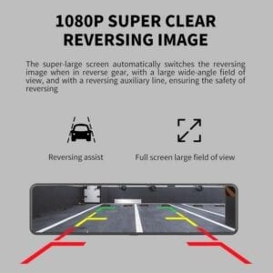 Camera Gương chiếu hậu Ghi âm Lái xe D60 1080P 12 inch ADAS, Hỗ trợ Điều khiển bằng giọng nói Bluetooth / Giám sát Từ xa, Bộ nhớ Chạy: 4GB + Điều hướng AR 18 D60 1080P 12 inch 5