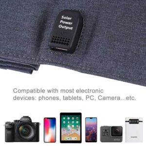 Bộ sạc pin mặt trời có thể gập lại HAWEEL 28W với pin 8000mAh với cổng USB kép tối đa 5V 3.5A 30 HAWEEL 28W 11